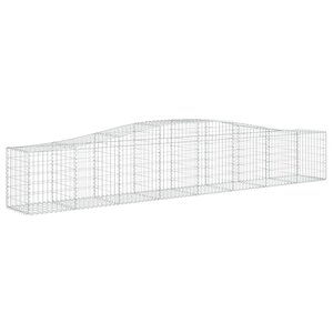 vidaXL Panier de gabions arqué 400x50x60/80 cm Fer galvanisé