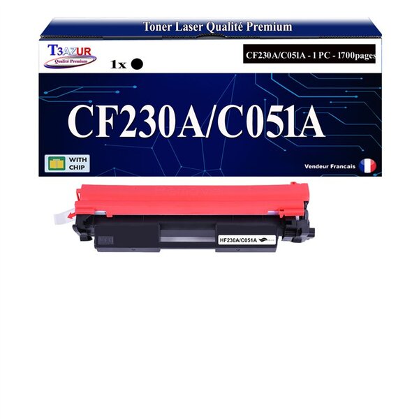 T3AZUR - Toner compatible avec Canon 051 pour Canon i-Sensys LBP-162dw  MF-264dw  MF-267dw  MF-269dw Noir - 1 700p