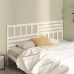 vidaXL Tête de lit Blanc 206x4x100 cm Bois massif de pin