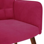 vidaXL Chaise de relaxation Rouge bordeaux Velours