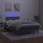 vidaXL Sommier à lattes de lit avec matelas LED gris foncé 120x190 cm