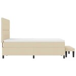 vidaXL Lit à ressorts avec matelas Crème 160 x 200 cm tissu