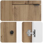vidaXL Meuble de salle de bain avec évier Chêne artisanal
