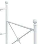 vidaXL Lit de jour avec lit gigogne sans matelas blanc 90x190 cm acier
