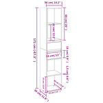 vidaXL Bibliothèque Gris béton 36x30x171 cm Bois d'ingénierie