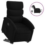 vidaXL Fauteuil inclinable électrique noir tissu