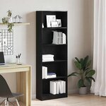 vidaXL Étagère Chêne noir 60 x 24 x 176 cm Bois d'ingénierie