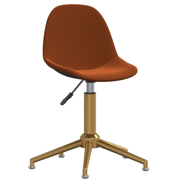 vidaXL Chaise pivotante de salle à manger Marron Velours