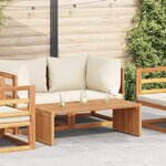 vidaXL Table d'appoint de jardin Empilable Marron 110 x 55 x 35.5 cm