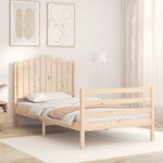 vidaXL Cadre de lit sans matelas 100x200 cm bois massif