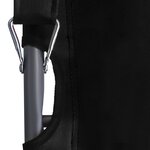 vidaXL Chaises pliables de plage lot de 2 Tissu Noir