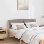 vidaXL Tête de lit capitonnée Taupe 135 cm Pin massif
