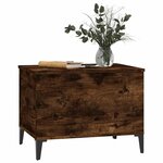 vidaXL Table basse Chêne fumé 60x44 5x45 cm Bois d'ingénierie