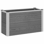 vidaXL Jardinière surélevée Gris 75 x 30 x 22 cm WPC et Aluminium