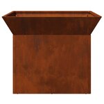 vidaXL Foyer de cheminée Rouillé 50 x 50 x 40 cm Acier patiné