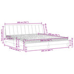 vidaXL Lit avec matelas bleu 200x200 cm velours