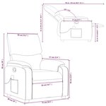 vidaXL Fauteuil de massage inclinable gris similicuir