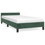 vidaXL Cadre de lit sans matelas vert foncé 80x200 cm velours
