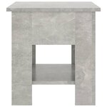vidaXL Table basse gris béton 40x40x42 cm bois d'ingénierie