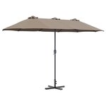 vidaXL Parasol de jardin Taupe 370 x 197 x 239 cm