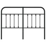 vidaXL Tête de lit de remplacement métal noir 140 cm