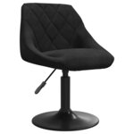 vidaXL Chaises pivotantes à manger lot de 6 noir velours