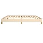 vidaXL Cadre de lit sans matelas crème 200x200 cm tissu