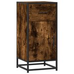 vidaXL Buffet chêne fumé 35 5x35x76 cm bois d'ingénierie et métal