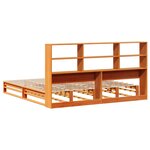 vidaXL Lit bibliothèque sans matelas cire marron 180x200cm bois massif