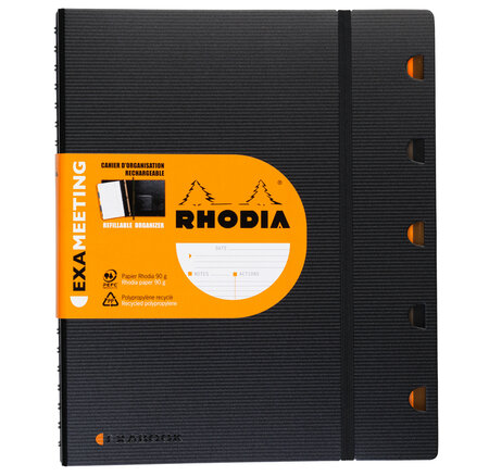 Exameeting rhodiactive 90g a4+ 160p microperf. (exabook + réglure date/notes/action) rhodia