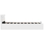 vidaXL Cadre de lit à rangement hydraulique sans matelas avec LED