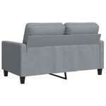 vidaXL Canapé à 2 places Gris clair 120 cm Tissu