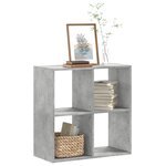 vidaXL Bibliothèque gris béton 68 5x32x68 5 cm bois d'ingénierie