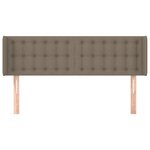 vidaXL Tête de lit avec oreilles Taupe 147x16x78/88 cm Tissu