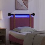 vidaXL Tête de lit suspendue Avec lumière LED Bordeaux PU antique