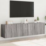 vidaXL Meubles TV muraux 2 Pièces sonoma gris 80x30x41 cm