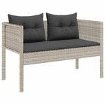 vidaXL Ensemble de canapé de jardin 6 Pièces Gris clair  gris foncé