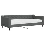 vidaXL Lit de jour avec matelas gris foncé 90x200 cm tissu