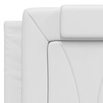 vidaXL Coussin de tête de lit Viana blanc 140 cm similicuir