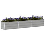 vidaXL Jardinière Gris clair 480 x 50 x 45 cm Acier galvanisé