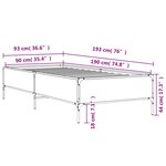 vidaXL Cadre de lit sans matelas noir 90x190 cm