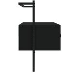 vidaXL Meuble TV mural noir 100 5x30x51 cm bois d'ingénierie