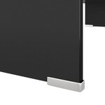 vidaXL Meuble TV/support pour moniteur 80x30x13 cm verre noir