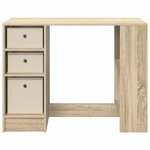 vidaXL Bureau Chêne Sonoma Bois d'ingénierie 100 x 40 x 75 cm