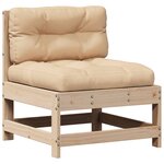 vidaXL Salon de jardin 6 Pièces avec coussins Bois de pin massif