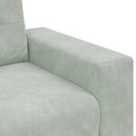 vidaXL Canapé causeuse gris clair 140 cm velours