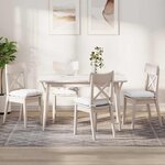 vidaXL Coussins de siège 2 Pièces Blanc 40 x 40 x 6 cm tissu