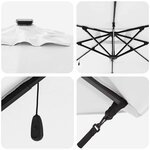 vidaXL Parasol Couleur sable 286 x 285 x 270 cm Aluminium