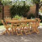 vidaXL Chaises de bistrot d'extérieur 8 Pièces Naturel 40 x 53 x 80 cm