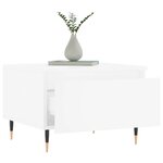 vidaXL Table basse blanc 50x46x35 cm bois d'ingénierie